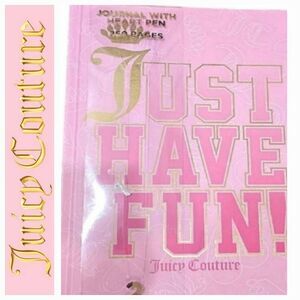 Juicy Couture Home Just Have Fun Journal and Heart Pen Set